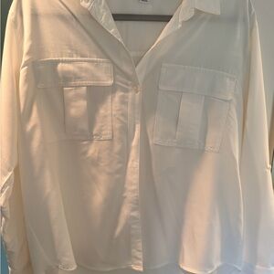 Old Navy White Button-Down Shirt